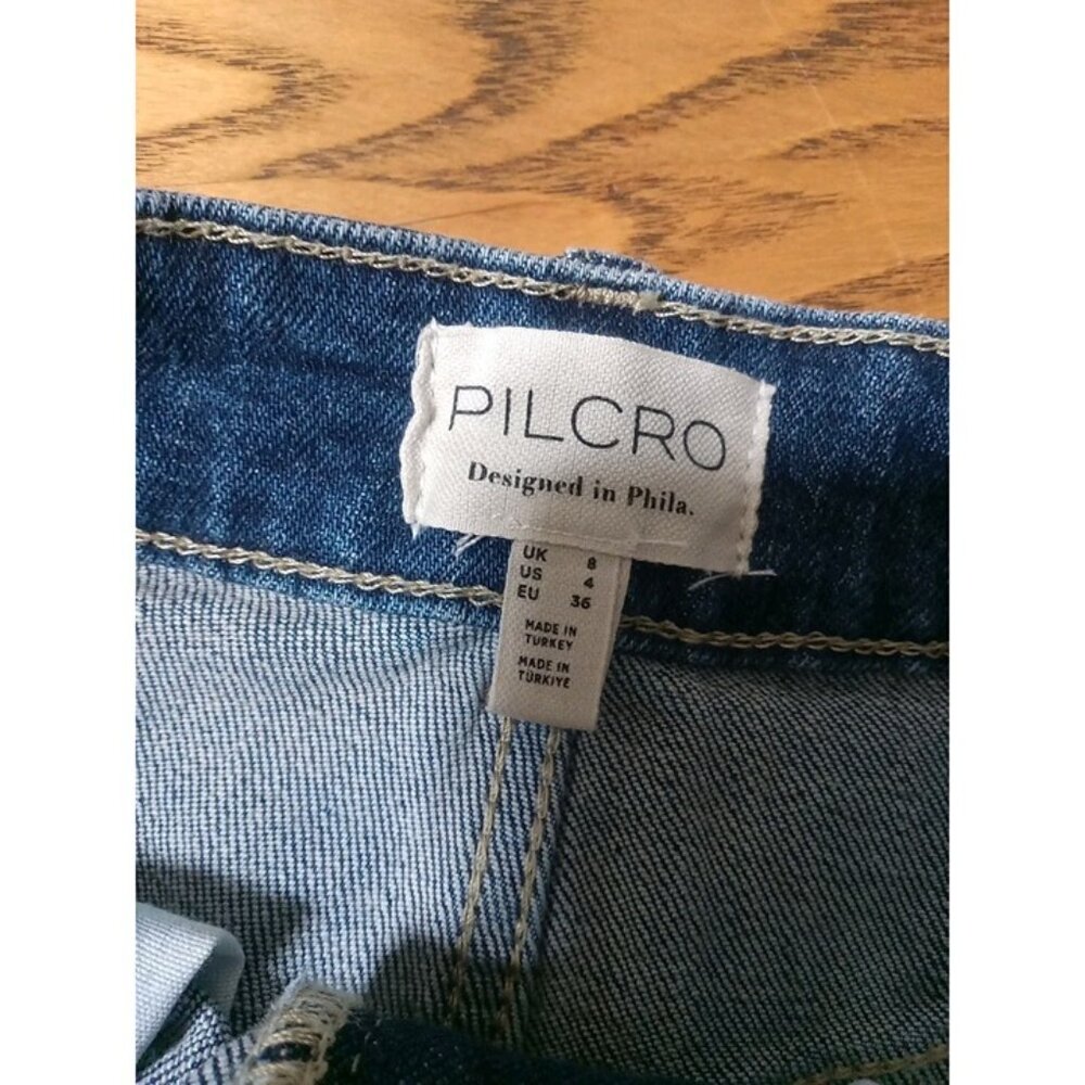 PILCRO And The Letterpress Jean Skirt Womens 4 BLUE Used Preowned Denim - Picture 4 of 6